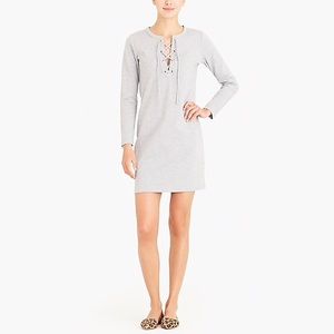 J.Crew Factory Knit Lace-Up Long-Sleeve Dress